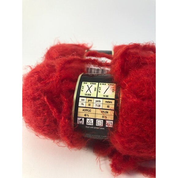 LOT OF 7 Red Skeins: Loops and Threads Charisma Bulky Weight yarn - Picture 3 of 16